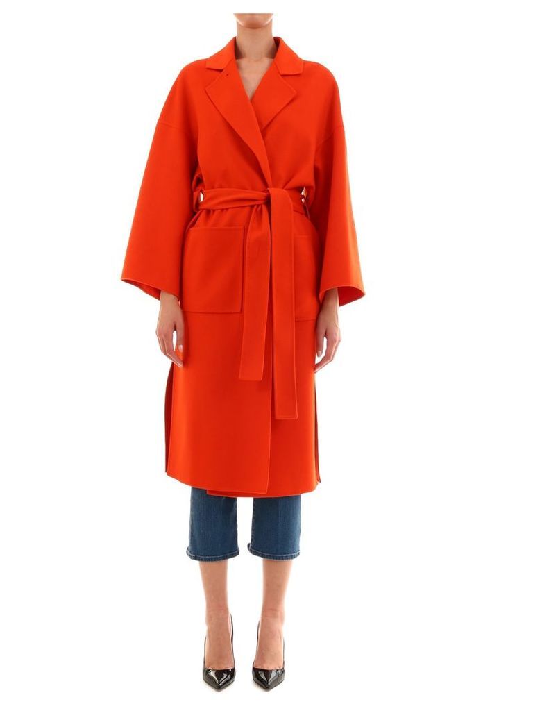 Loewe Oversize Belted Coat Orange