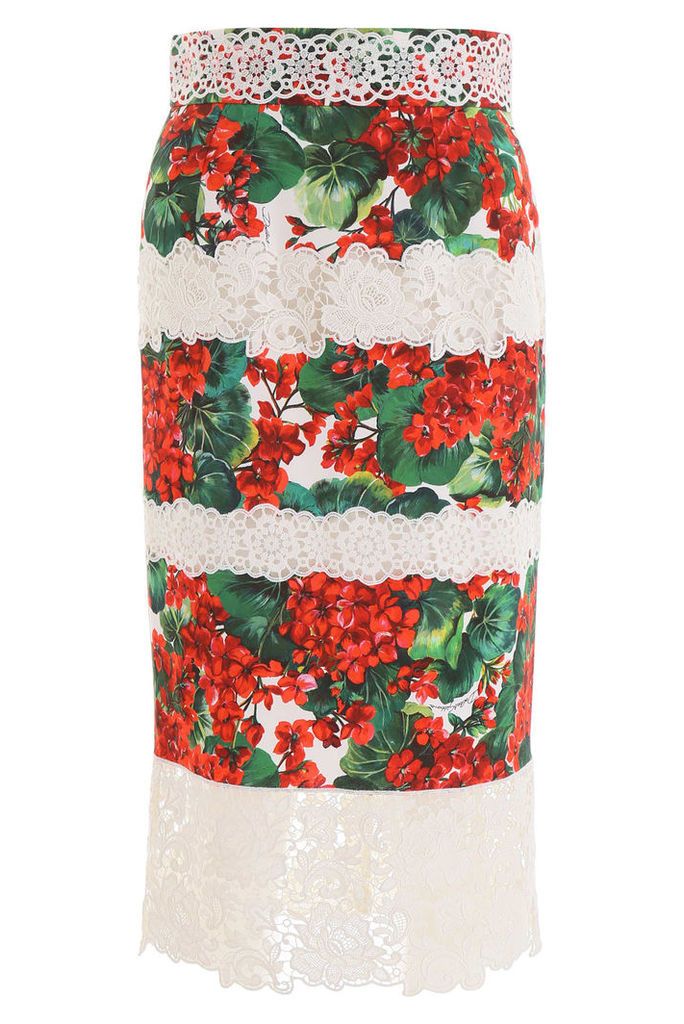 Dolce & Gabbana Portofino Skirt With Lace