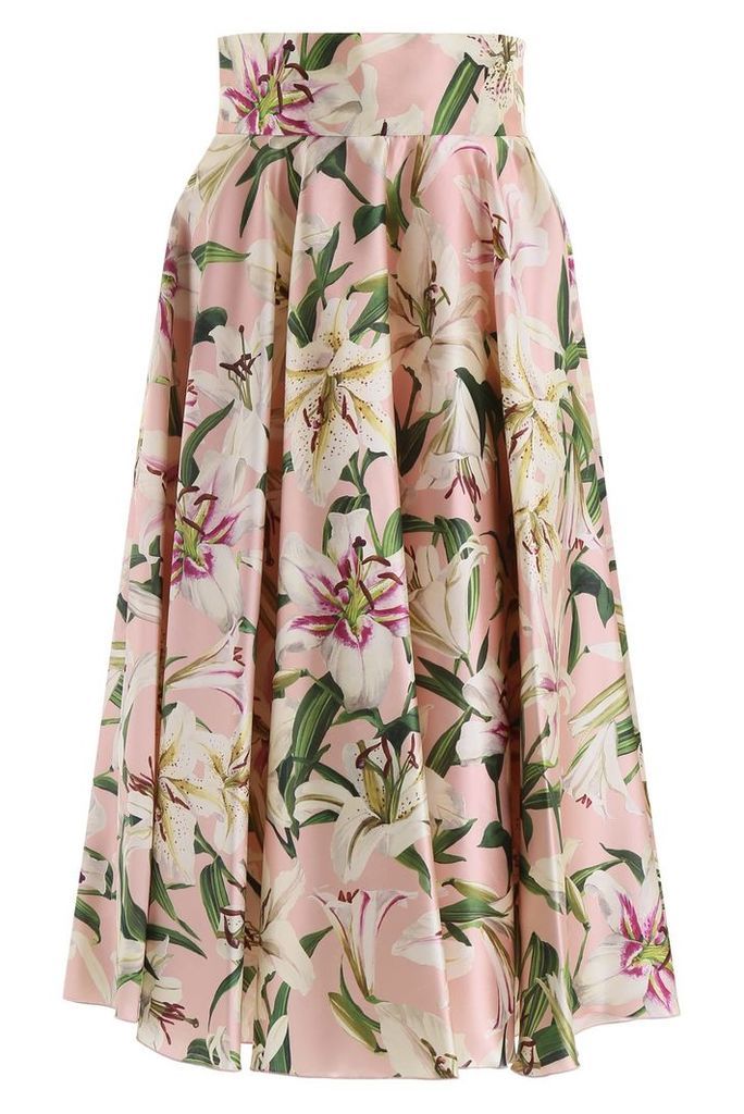Dolce & Gabbana Lily Print Skirt