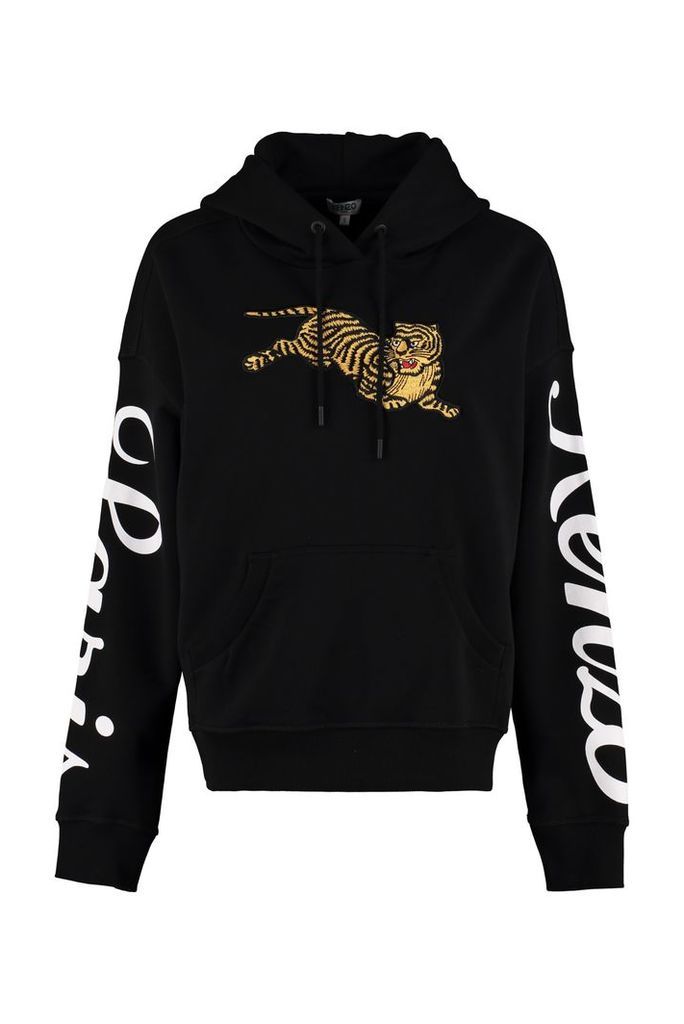 Kenzo Jumping Tiger Embroidery Cotton Hoodie