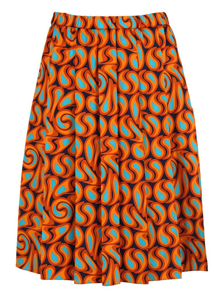 Tangerine Print Skirt