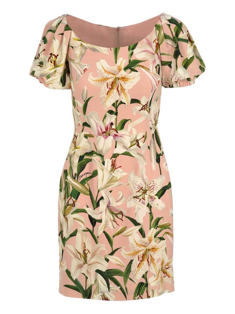 Dolce & gabbana Lily Print Dress