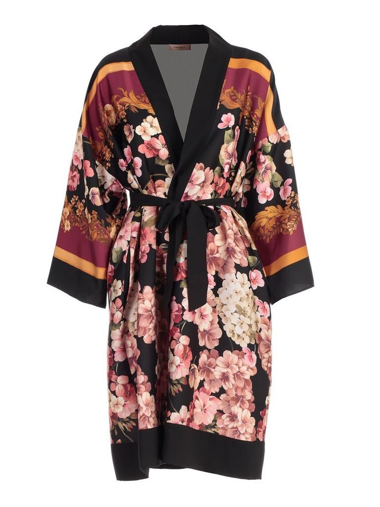 TwinSet Dress Kimono Flowers Printing