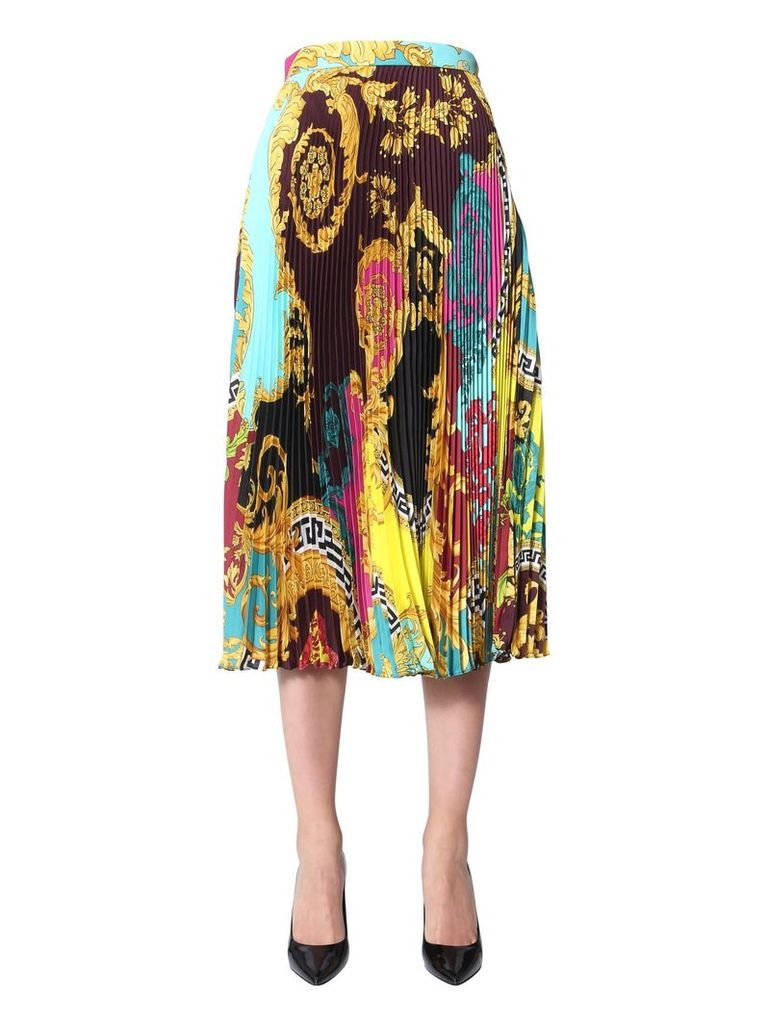 Versace Pleated Midi Skirt