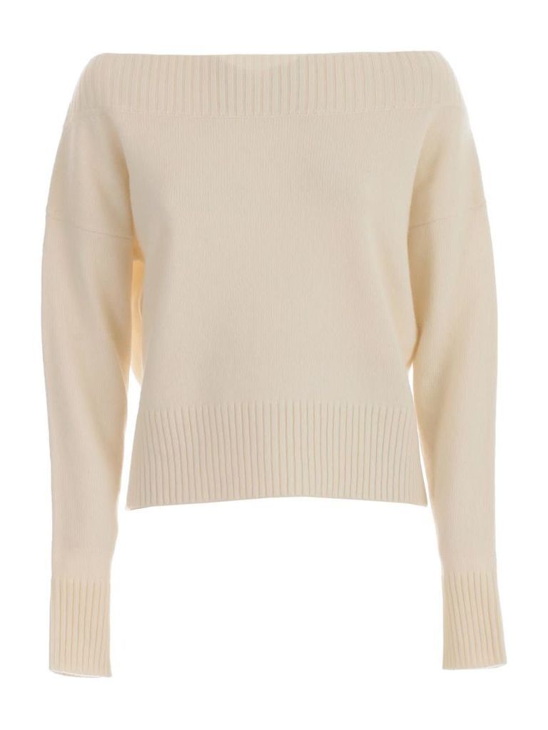 Parosh Sweater L/s Short Wide Neck