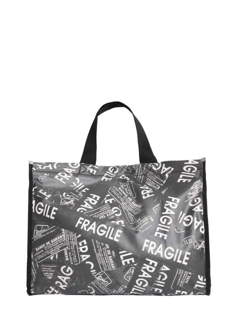 MM6 Maison Margiela Fragile Printed Medium Shopping Bag