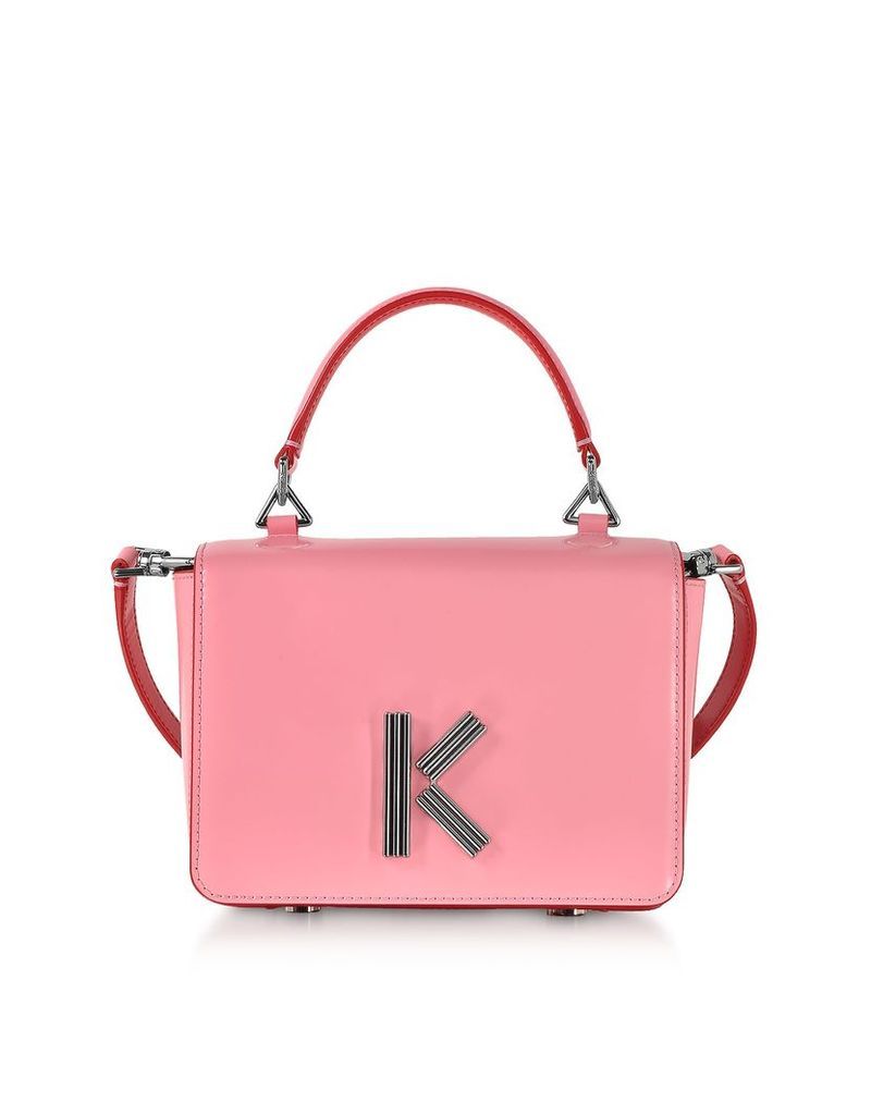 Kenzo Medium Faded Pink Leather Crossbody K-bag