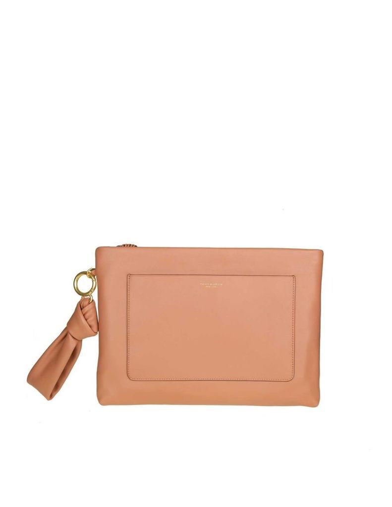 Tory Burch Beau Pouch In Skin Color Sunset
