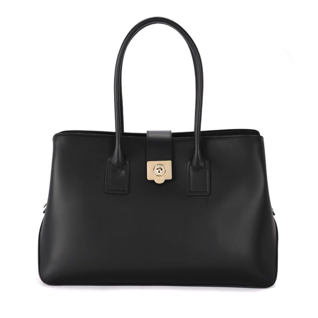 Furla Mira L Black Leather Handbag