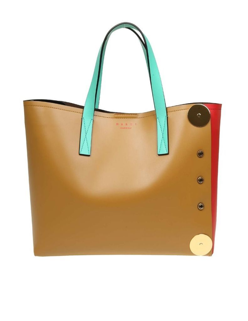 Marni Multicolor Leather Shopping Bag