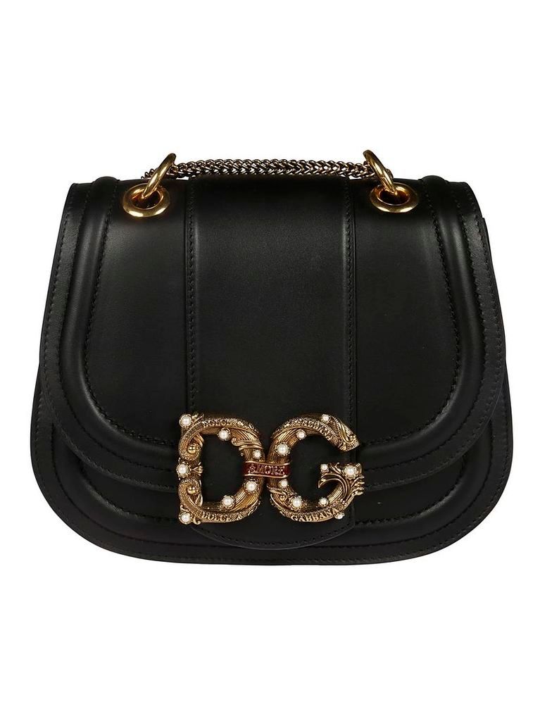 Dolce & Gabbana Embellished Logo Shoulder Bag