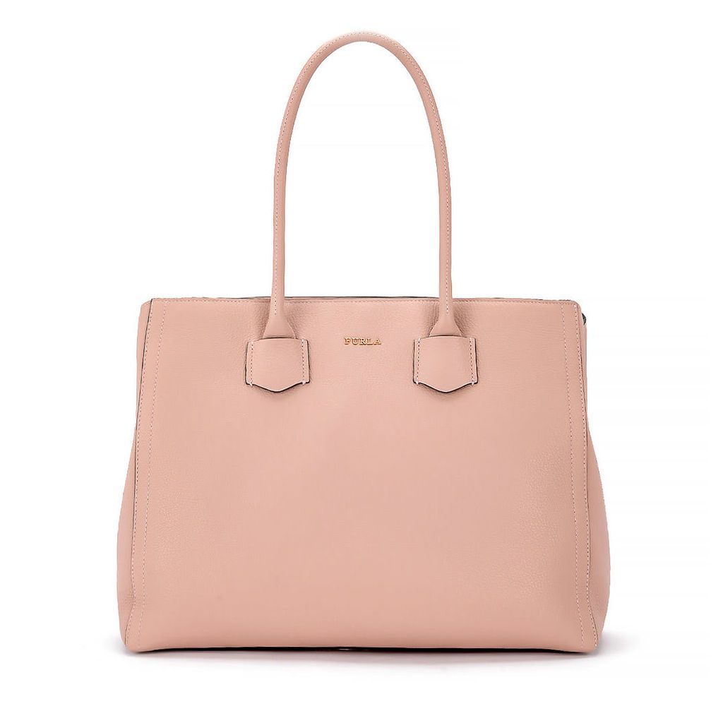 Furla Alba L Pink Leather Hand Bag