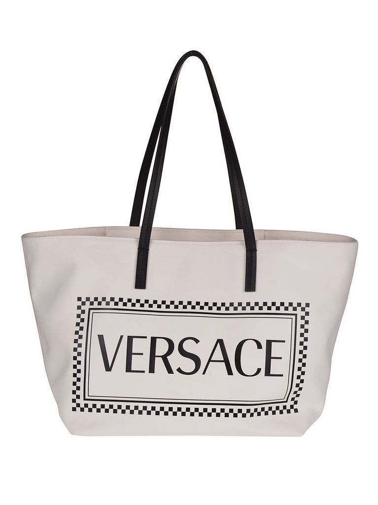 Versace Logo Canvas Tote