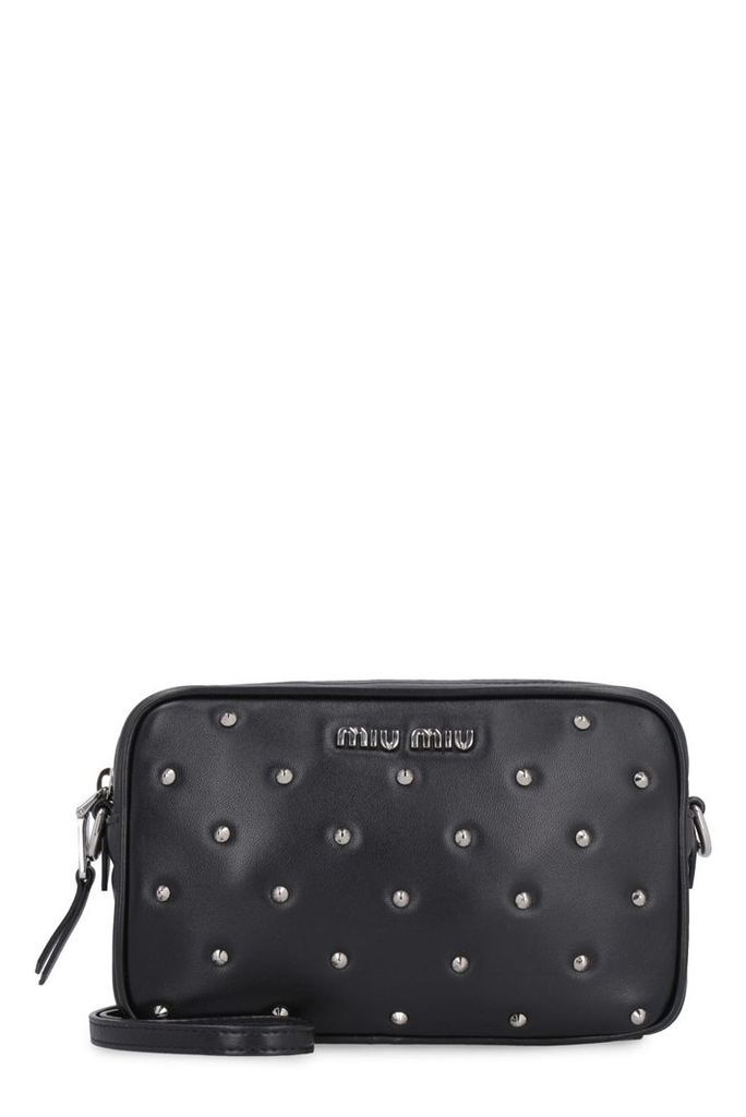 Miu Miu Studded Leather Shoulder Bag