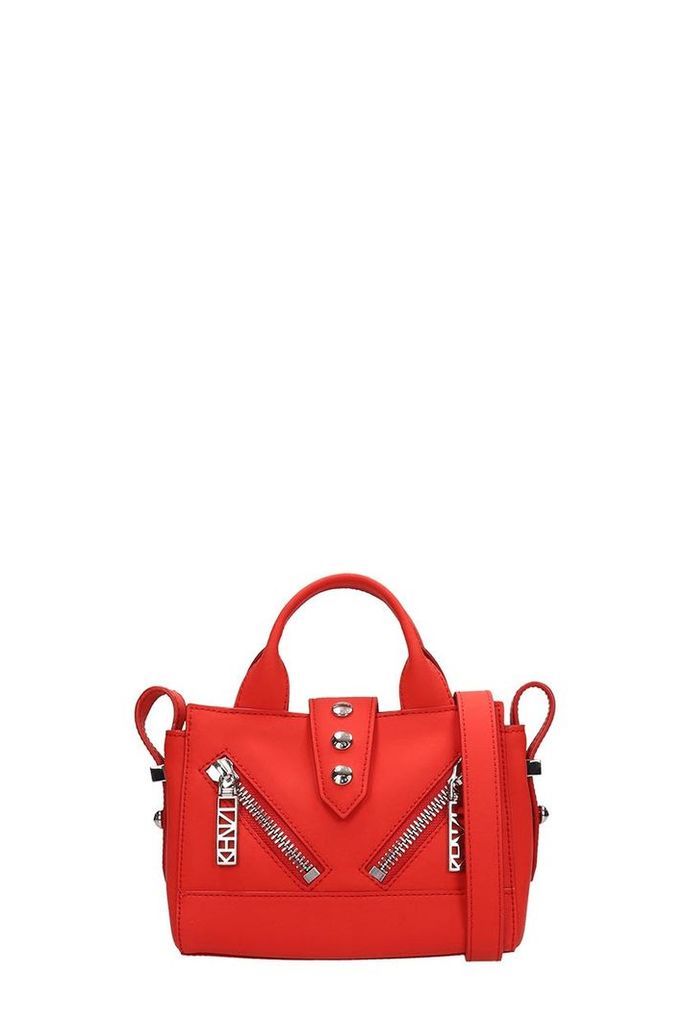 Kenzo Red Rubberized Leather Kalifornia Mini Bag