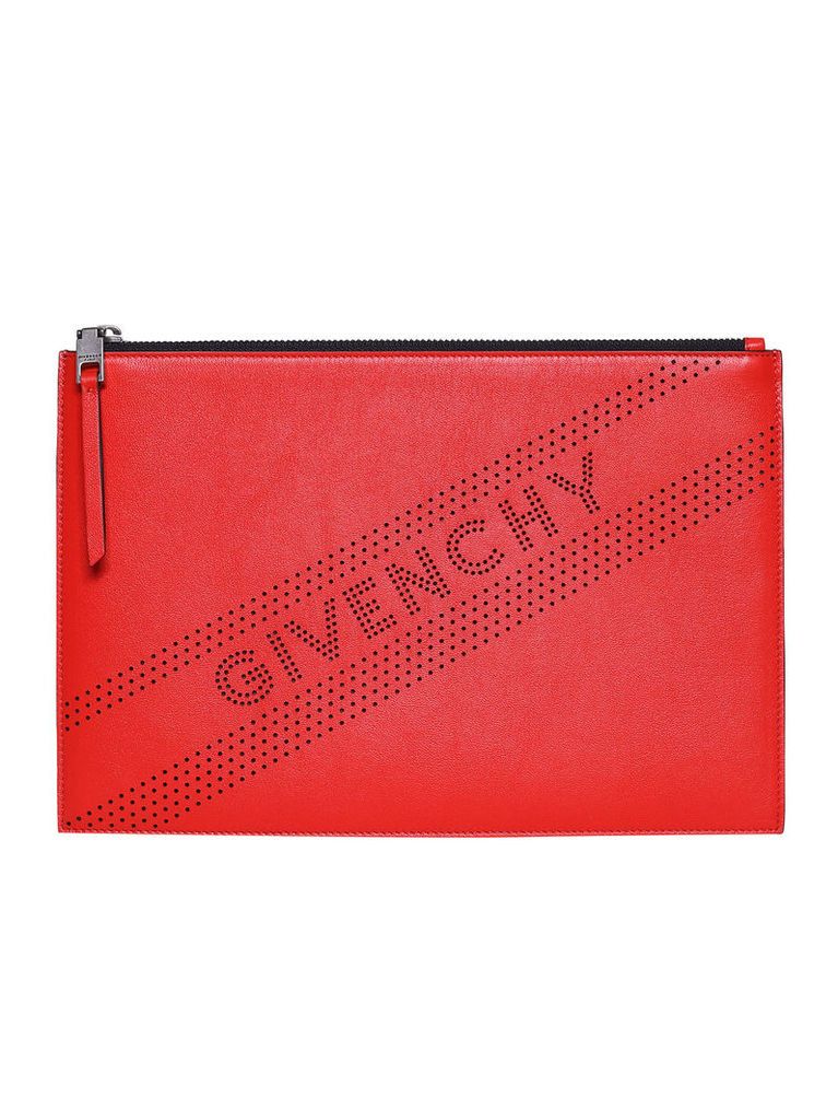 Givenchy Perforated Logo Clutch