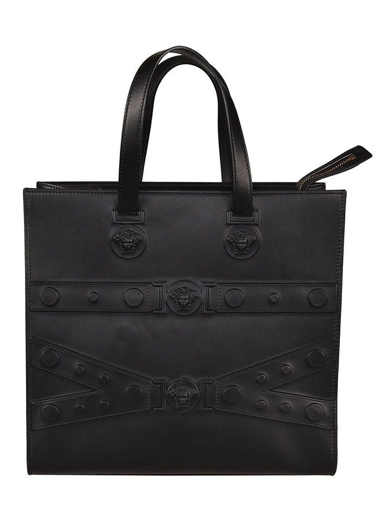 Versace Mudusa Strap Embossed Tote