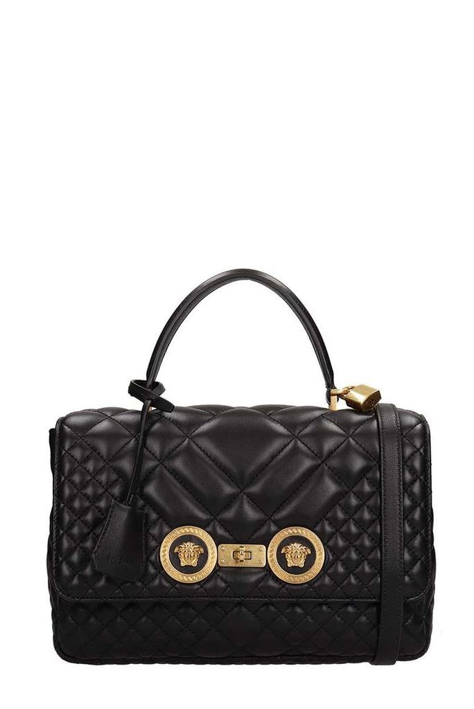 Versace Black Leather Tote Bag
