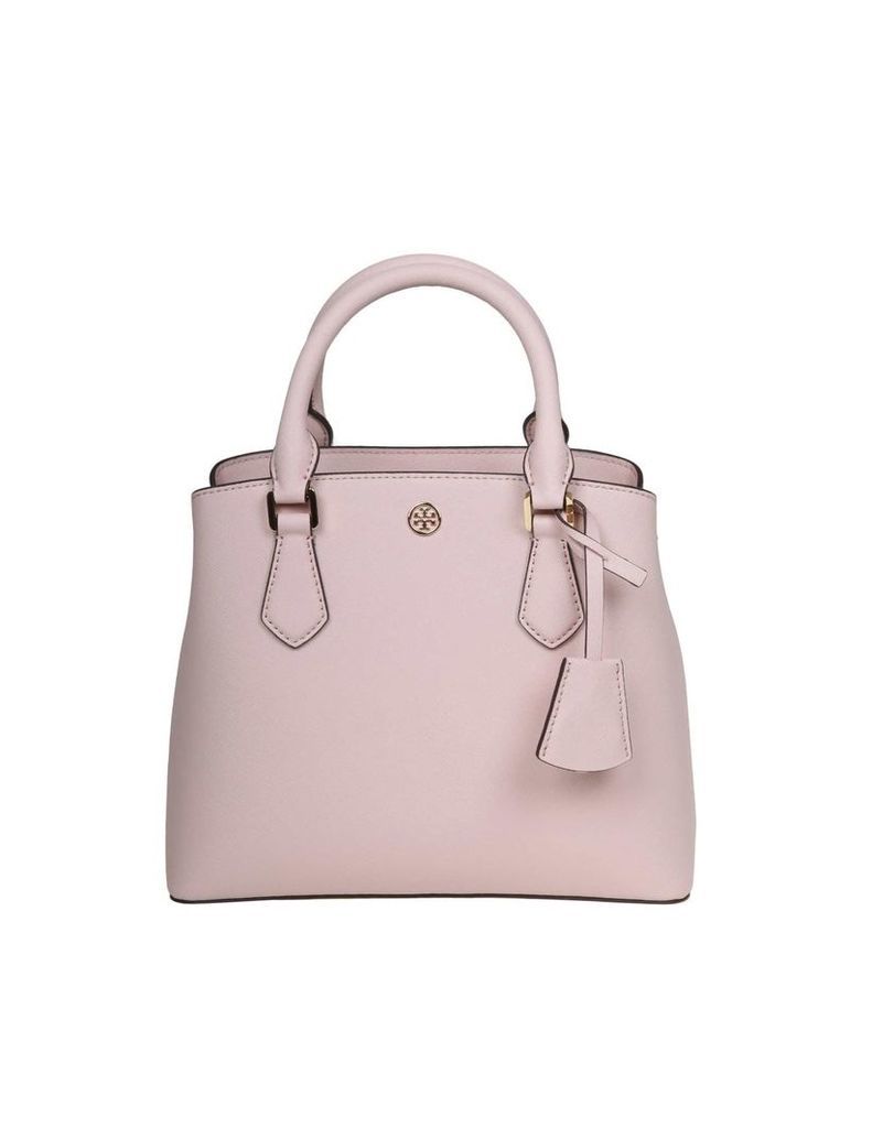 Tory Burch Robinson Small Handbag In Pink Leather