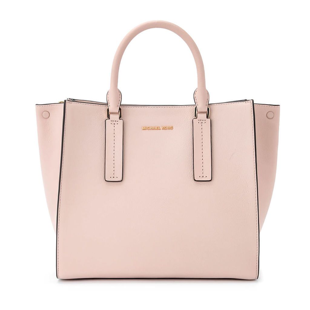 Michael Kors Alessa Pale Pink Tumbled Leather Handbag.