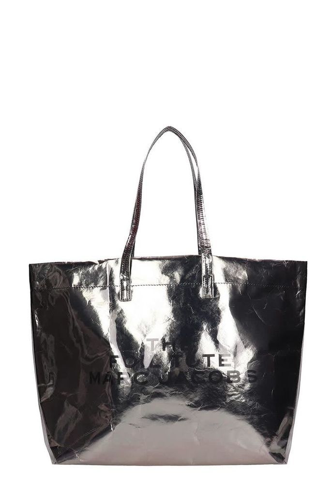 Marc Jacobs The Foil Tote Silver Metal Leather Bag