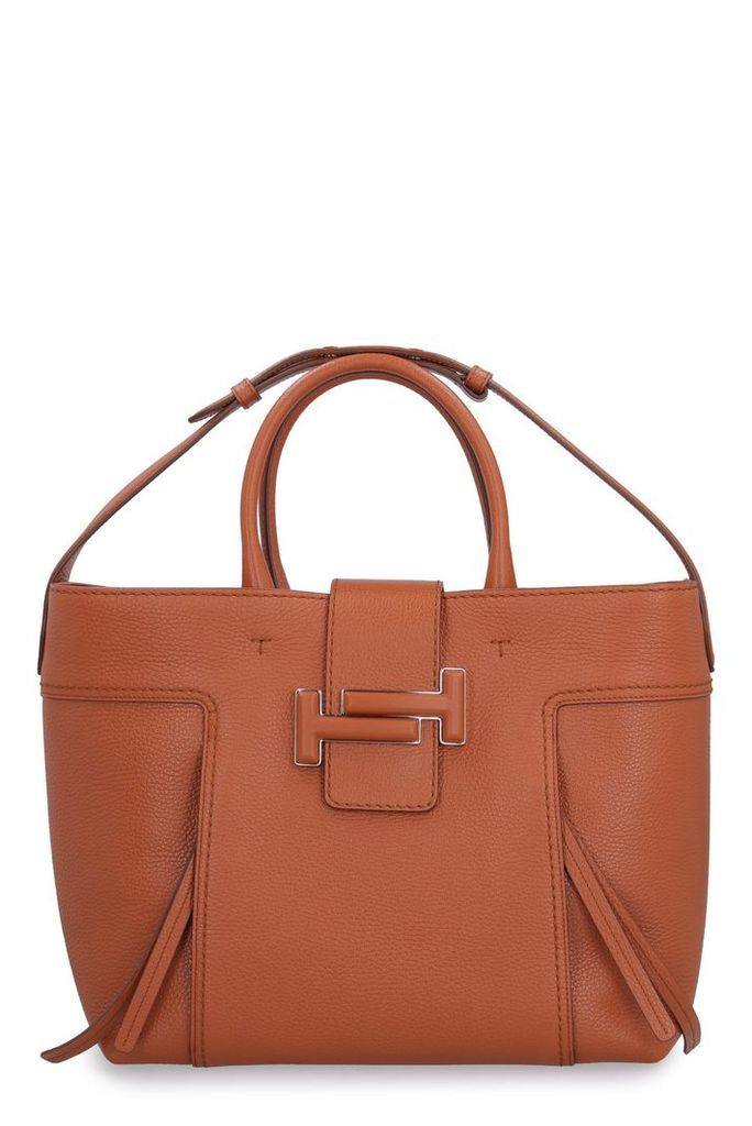 Tods Double T Leather Tote