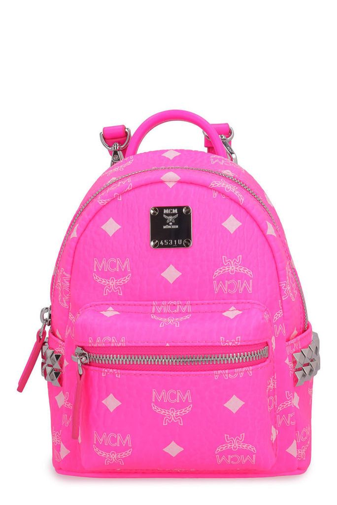 MCM Stark Neon Visetos Mini-backpack With Studs