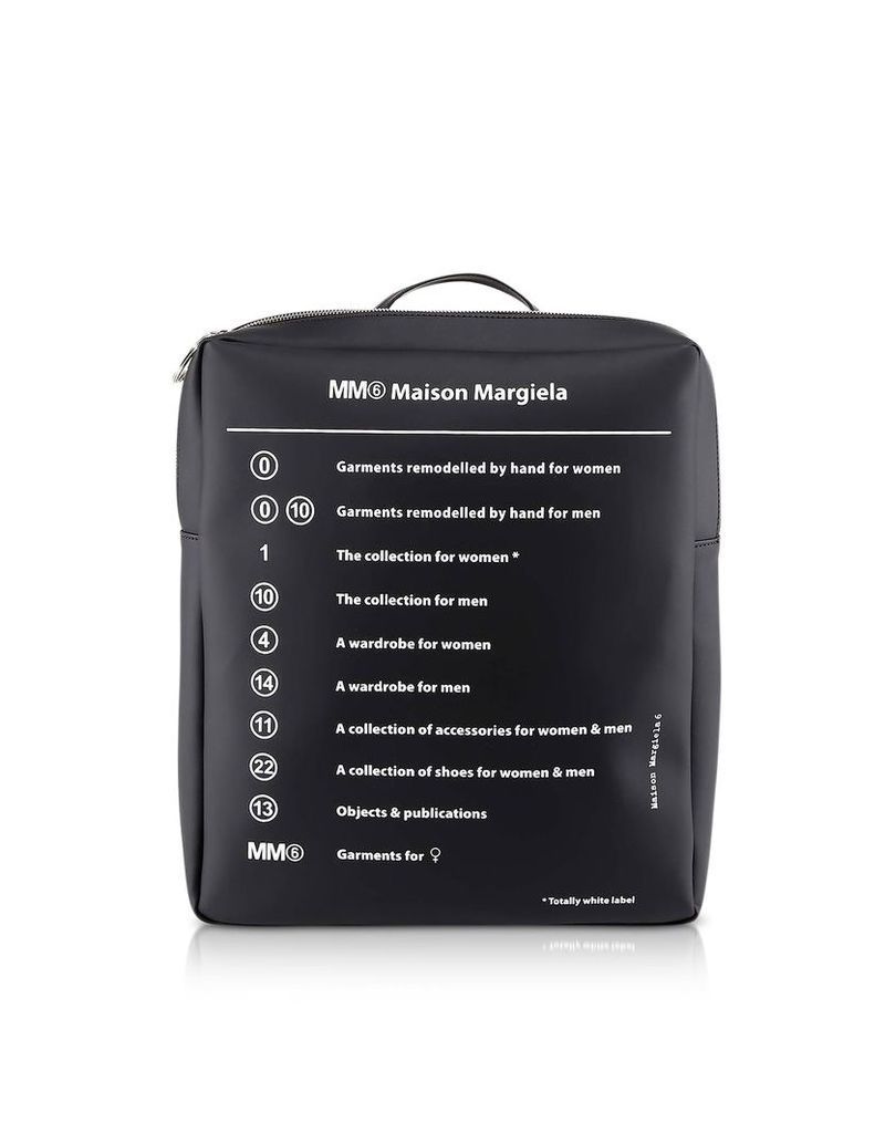 Mm6 Maison Martin Margiela Black Square Signature Backpack