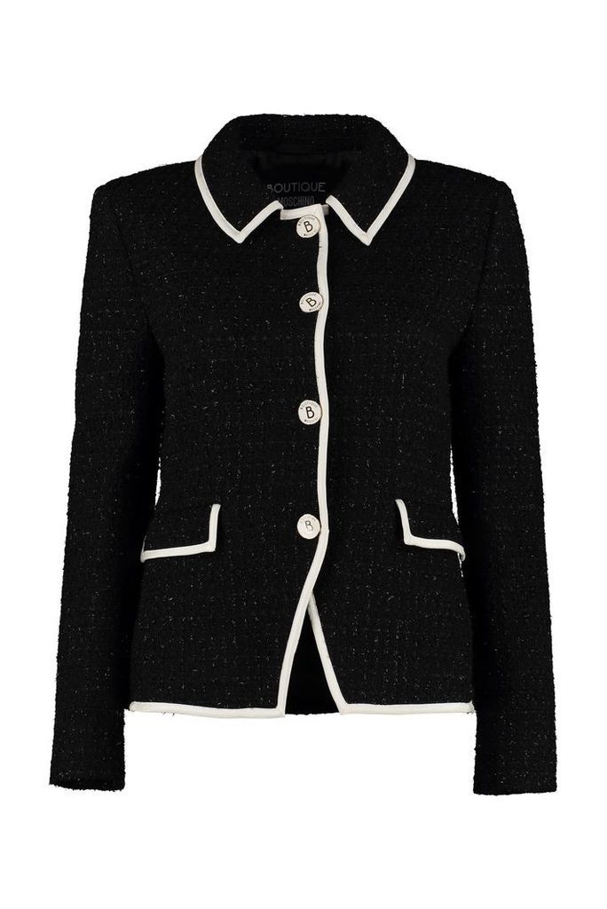 Boutique Moschino Boucle Wool Single-breasted Jacket