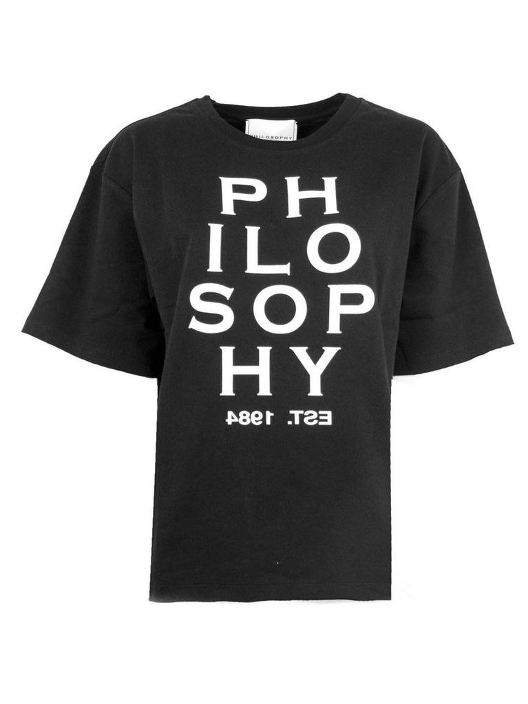 Philosophy di Lorenzo Serafini Black Cotton T-shirt
