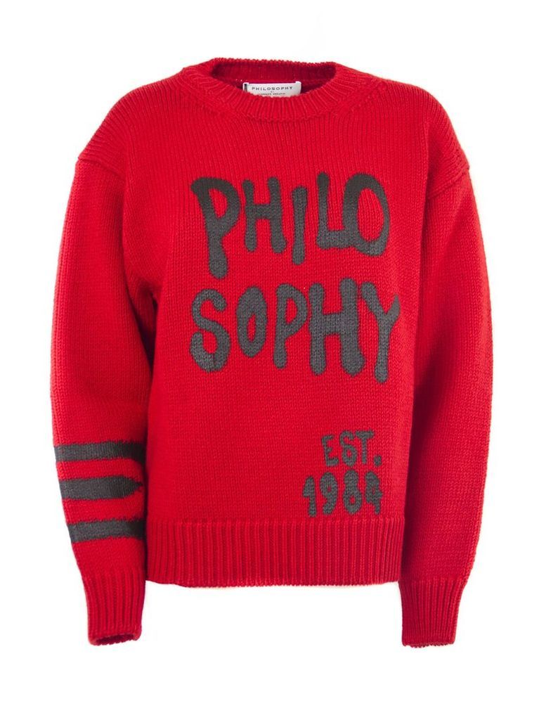 Philosophy di Lorenzo Serafini Red Wool Sweater