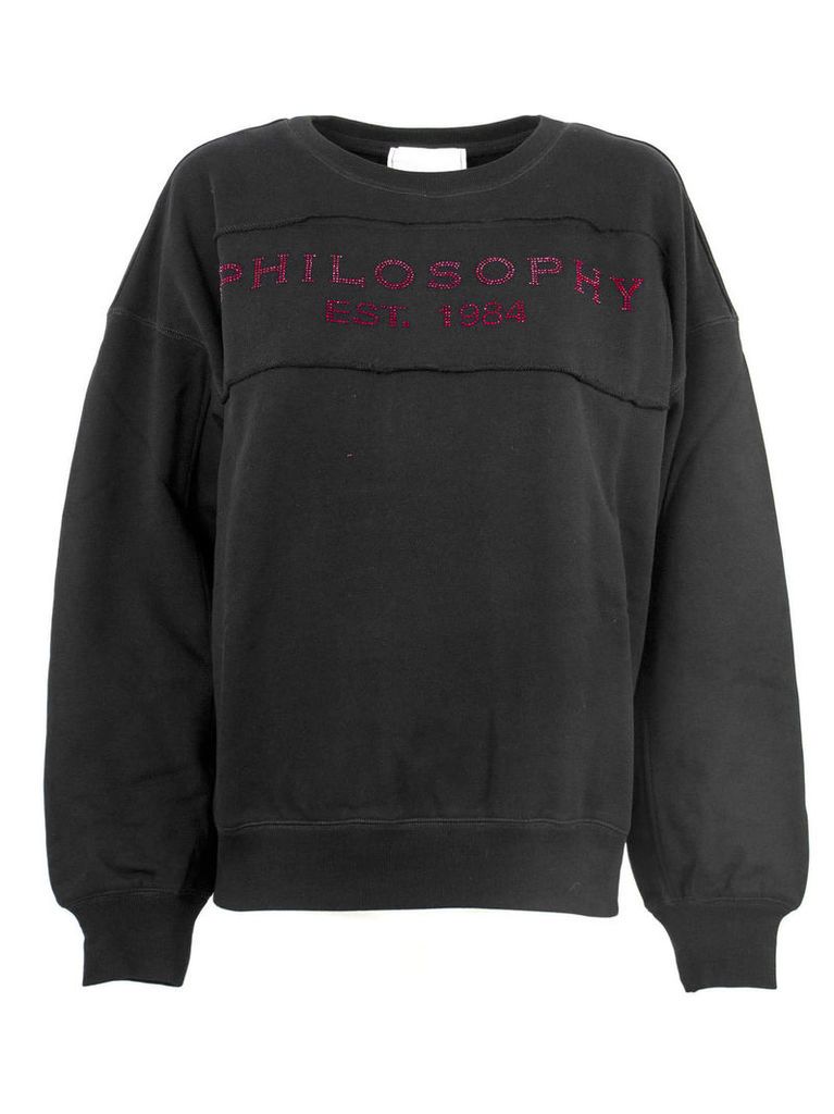 Philosophy di Lorenzo Serafini Black Cotton Sweatshirt