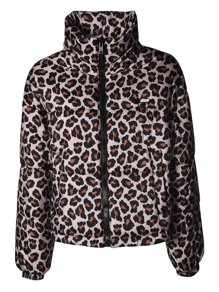 MSGM Leopard Print Zipped Jacket
