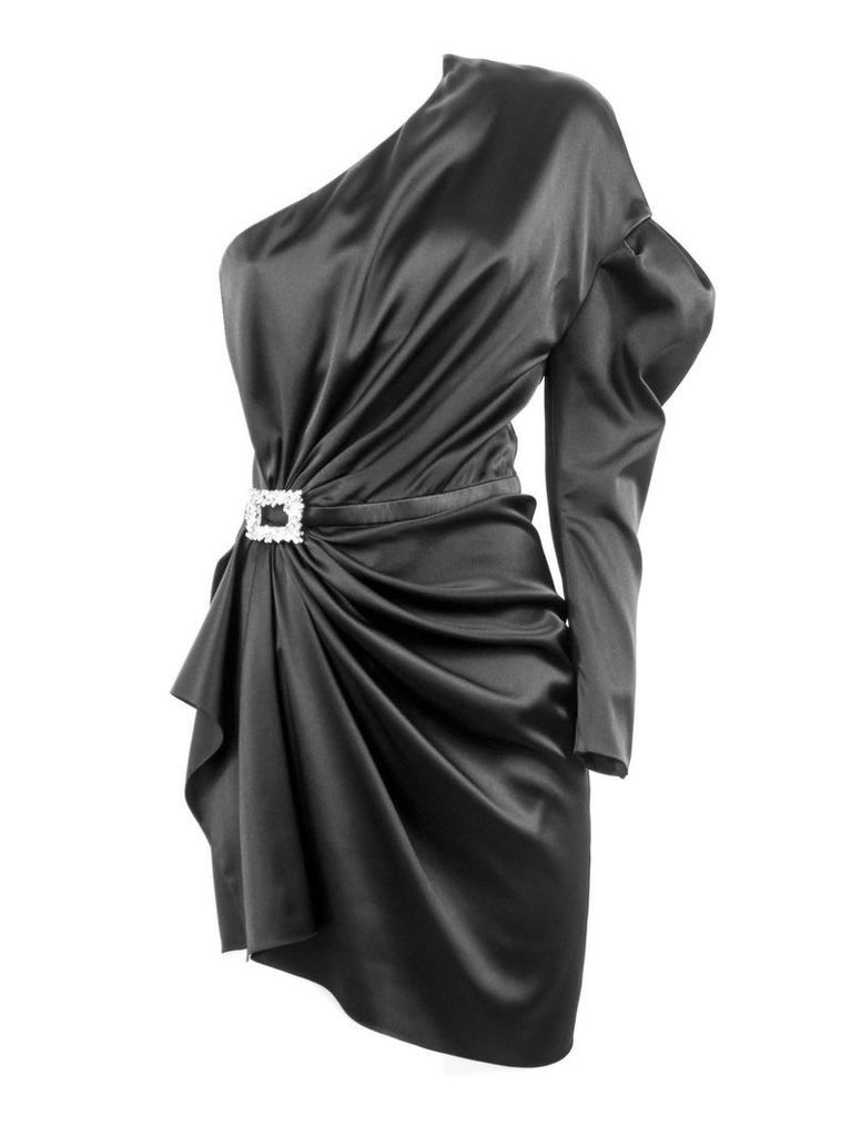 Alexandre Vauthier Black Silk Blend Mini Dress