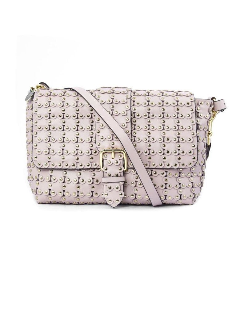 RED Valentino Flower Puzzle Shoulder Bag In Pink Leather