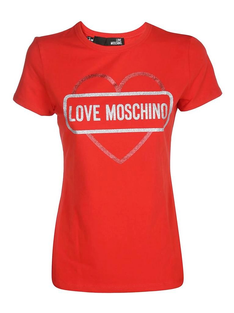 Love Moschino Logo Heart Print T-shirt