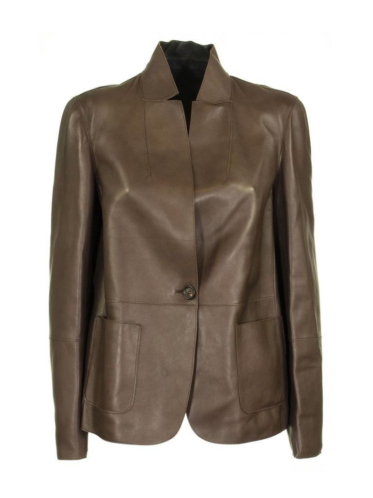 Brunello Cucinelli Leather Double Jacket