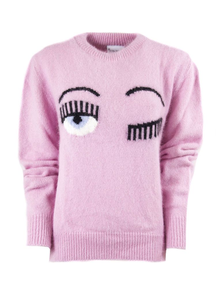 Chiara Ferragni Flirting Sweater In Lpink Angora Blend