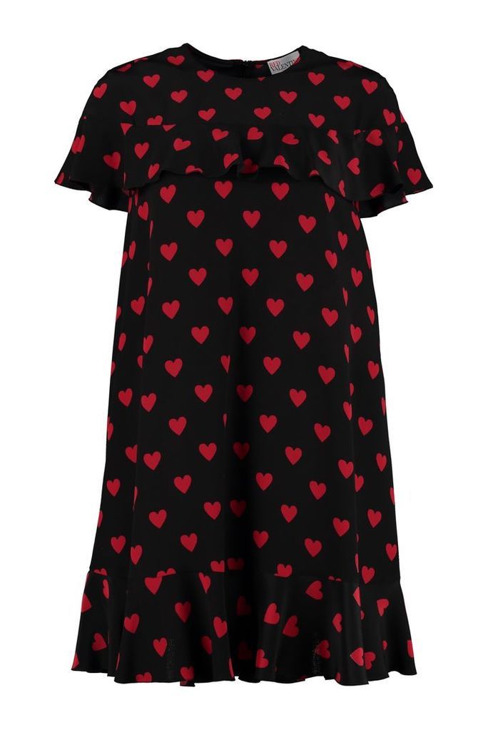 RED Valentino Printed Silk Dress