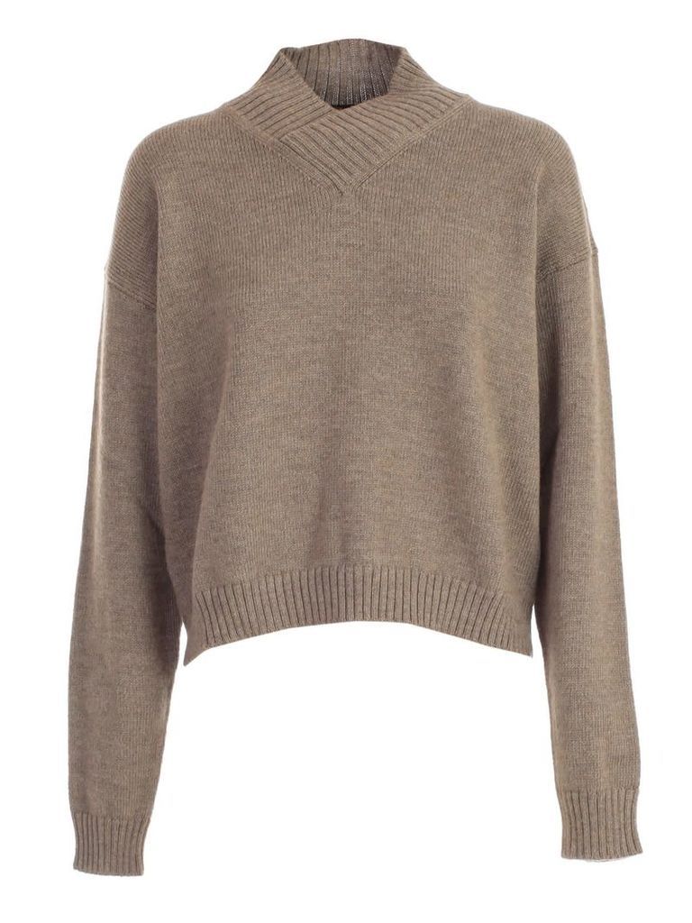 SEMICOUTURE Sweater L/s Short V Neck