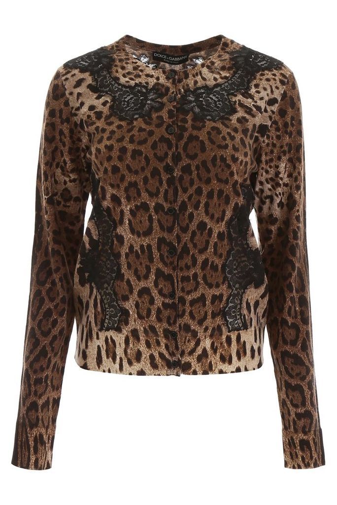 Animalier Cardigan With Lace