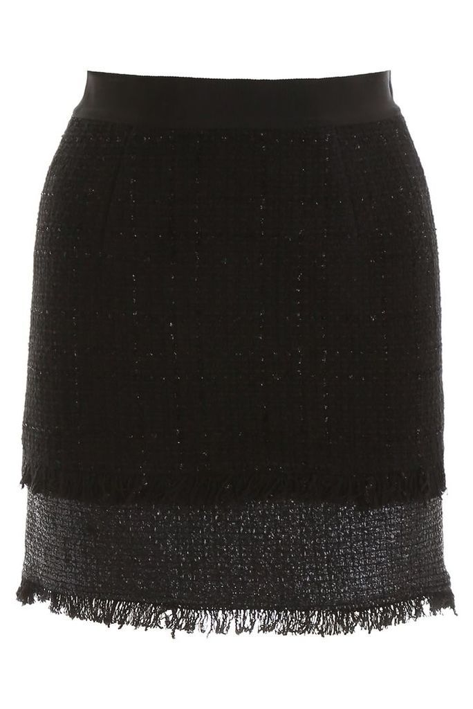 Pinko Lurex Tweed Mini Skirt