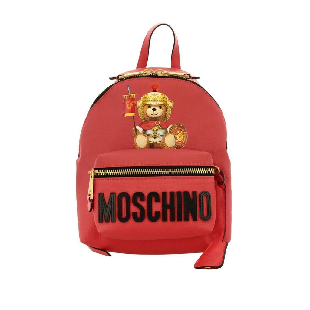 Moschino Couture Backpack Moschino Couture Backpack In Synthetic Leather With Gladiator Teddy Print