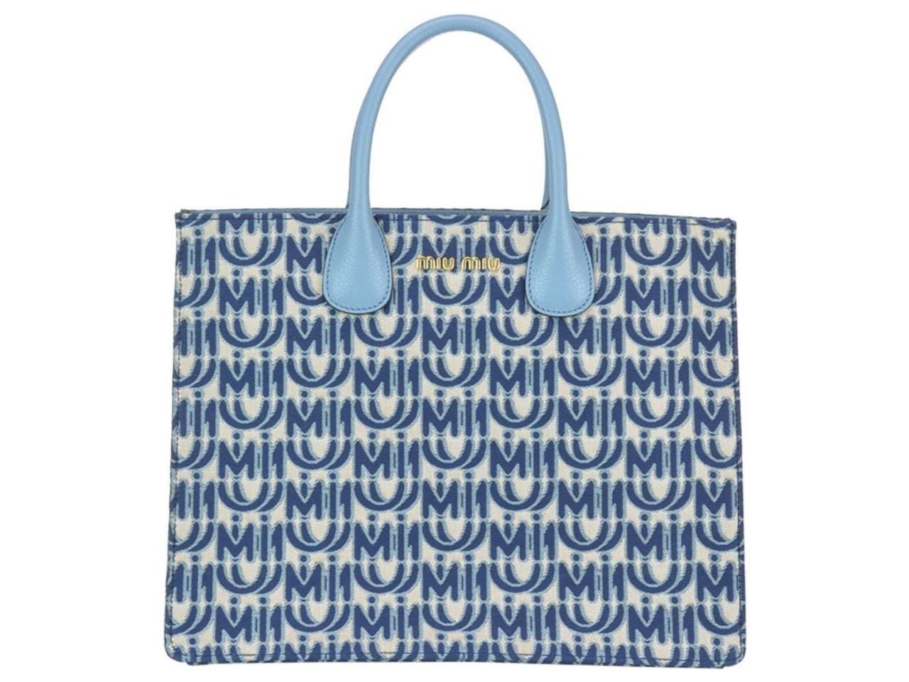 Miu Miu Miu Logo Motif Shopping Bag