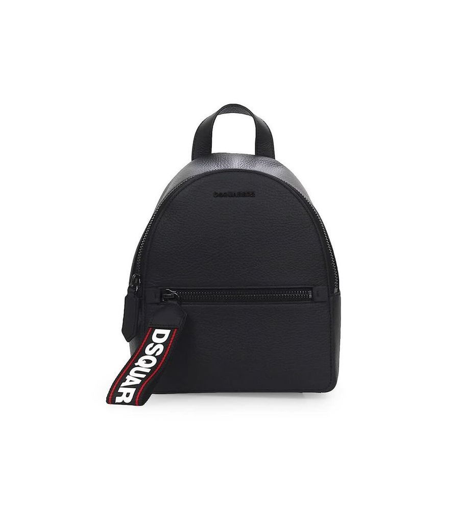 Dsquared2 Evolution Tape Black Leather Small Backpack