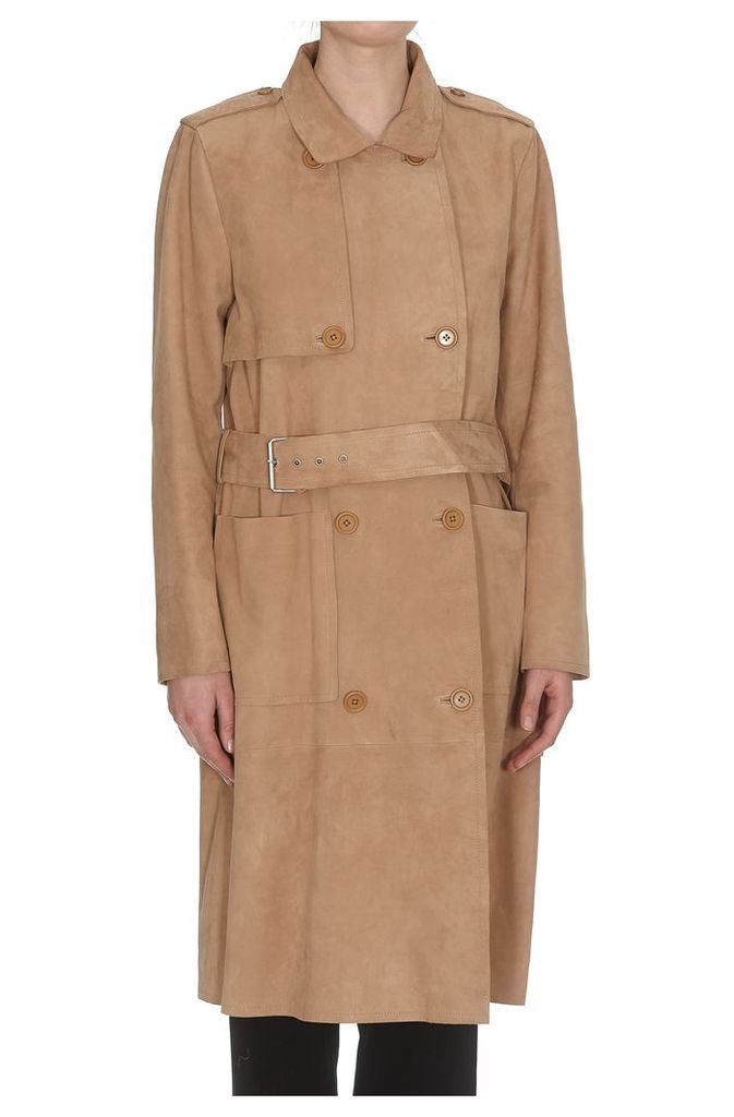Stand Leather Trench