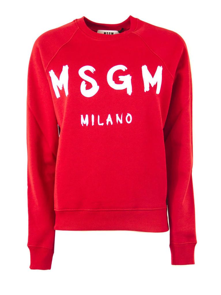 MSGM Red Cotton Sweatshirt