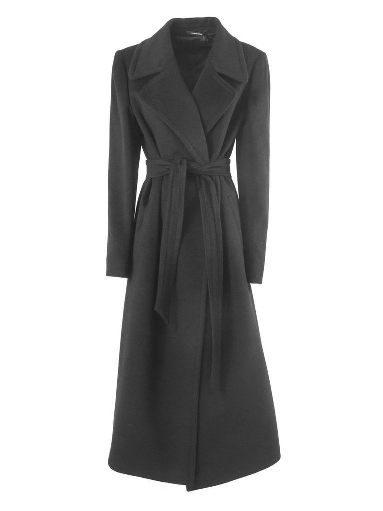 Tagliatore Long Coat In Black Cashmere