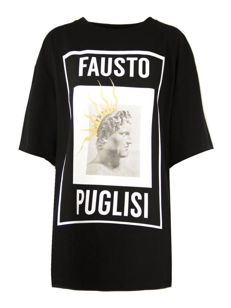 Fausto Puglisi Black Cotton Oversize T-shirt