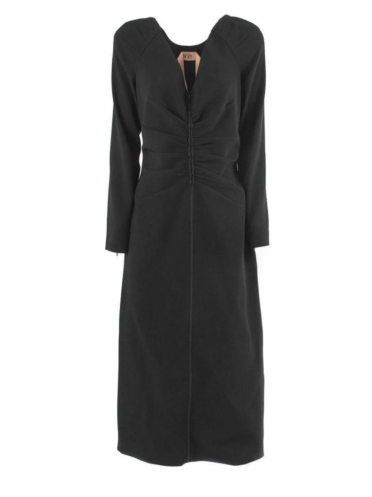 N.21 Long Dress In Black Fabric